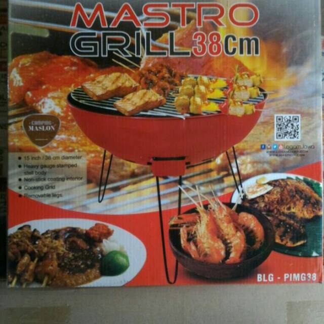 Mastro grill 38cm maspion/alat pemanggang, grill, bbq