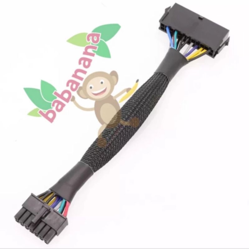 KABEL MOTHERBOARD LENOVO DELL IBM ATX 24 TO 14 PIN POWER SUPPLY PSU KONVERTER ADAPTER CONVERTER ADAPTOR CABLE MAINBOARD PC BRAIDED SLEEVED