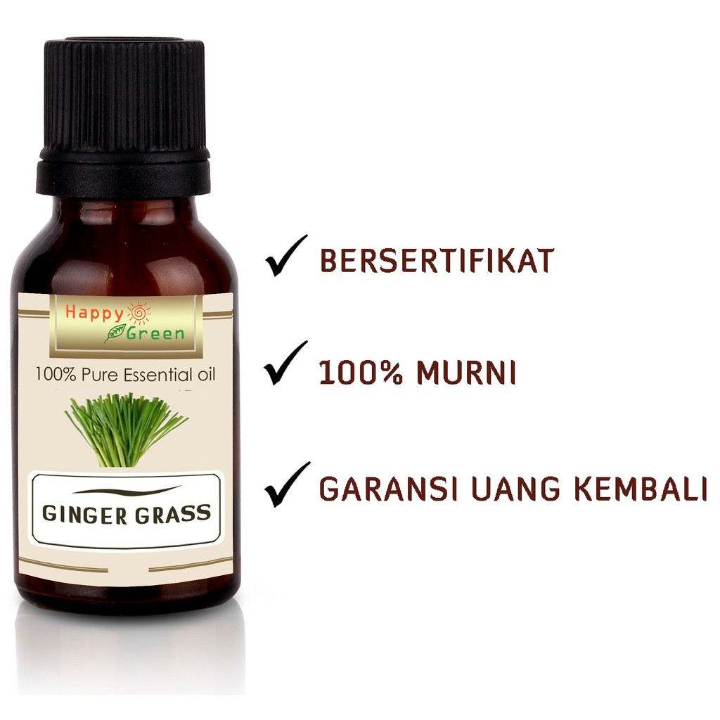 Happy Green Gingergrass Essential Oil  - Minyak Gingergrass 100% Pure Natural