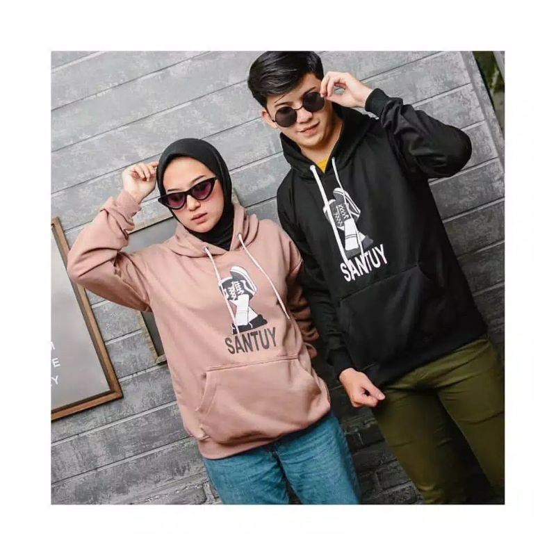 (COD) Couple Hoodie Sweater Santuy - Sweater Hoodie - Couple Sweater Keren - Hoodie Sweater Santuy