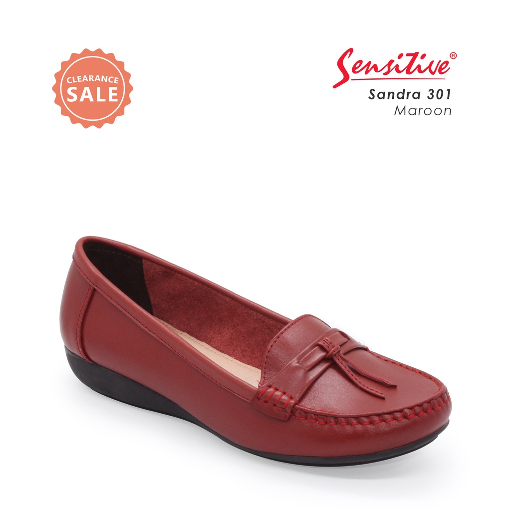 SENSITIVE Flat Shoes Kulit Wanita  Sandra 301 Merah