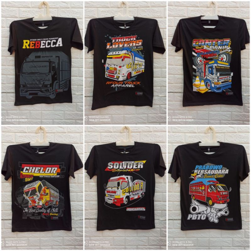 KAOS PRIA / KAOS TRUCK DRIVER MANIA / TRUCK LOVERS /CANTER MANIA TAWAKAL KATUN COMBED 30S DISTRO