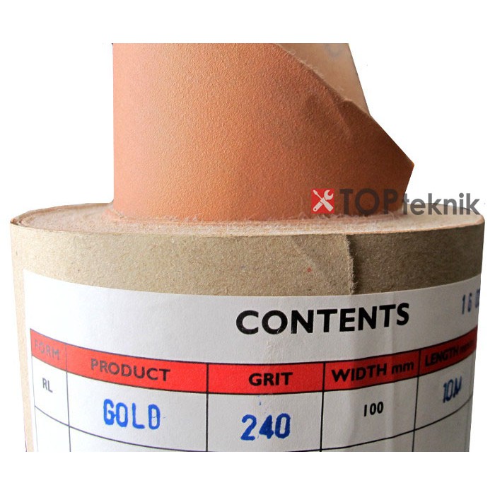 Amplas Meteran Velcro /prepet Gold grit 240 (sdkt halus)/ Dry Sanding