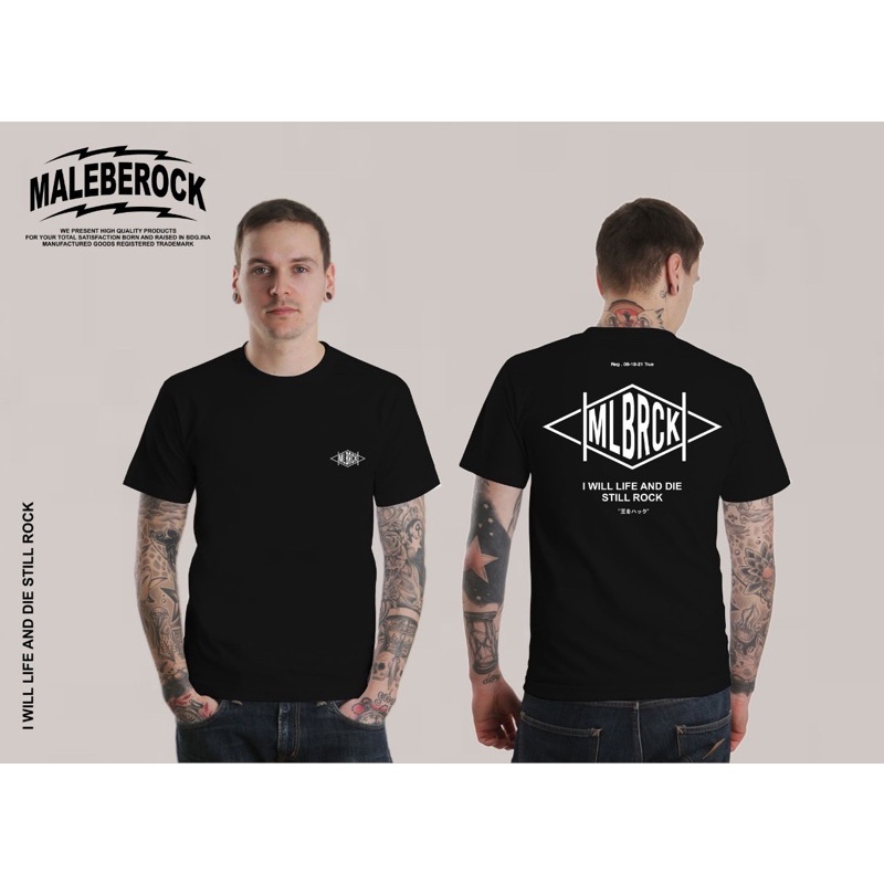 Kaos Unisex Lengan pendek Brand Malebe Rock Kaos kekinian