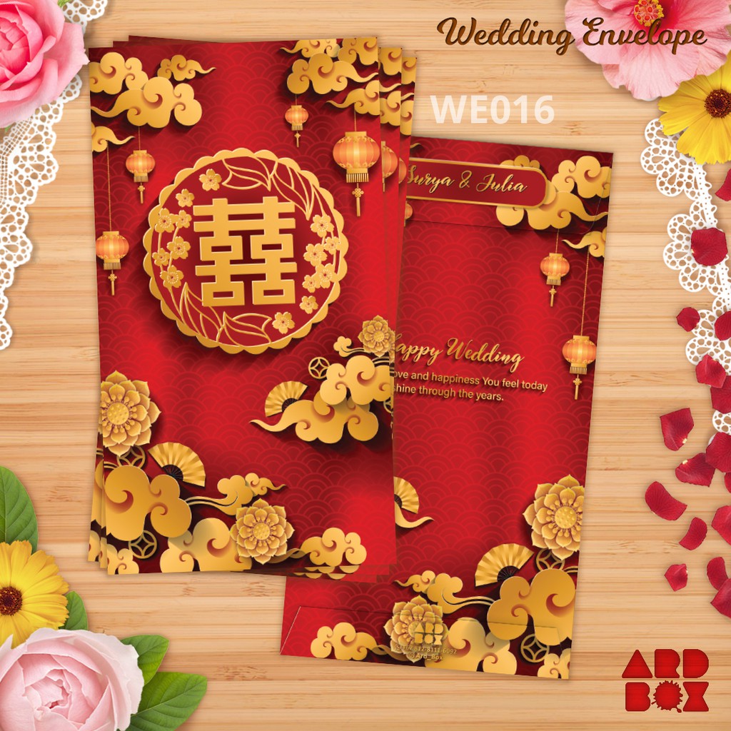 

Custom Angpao Wedding Double Happiness Suangsi Terbaru WE016
