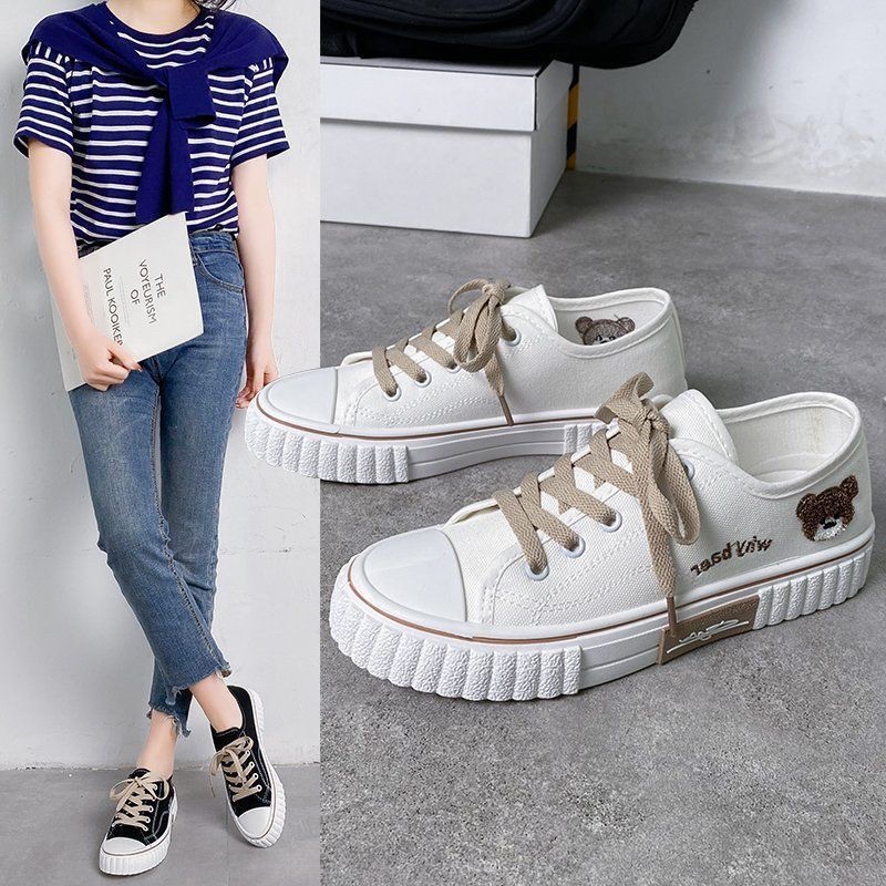 HS / COD Sepatu 213/225 Wanita Sneakers Tali Kanvas Model Terbaru 2021 Trendy dan Elegan