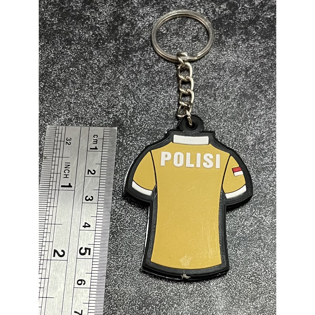 Gantungan Kunci Baju Police TBC | Keychain | Gantungan Kunci Karet Turn Back Crime Police