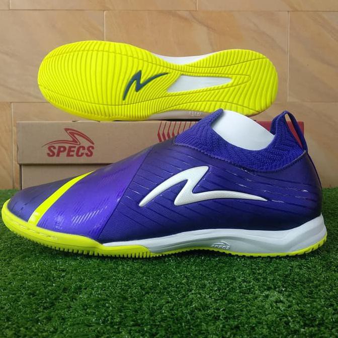 Specs Accelerator Slaz IN (Sepatu Futsal) - Reflex Blue/Safety Yellow {SPECIAL Kode 821
