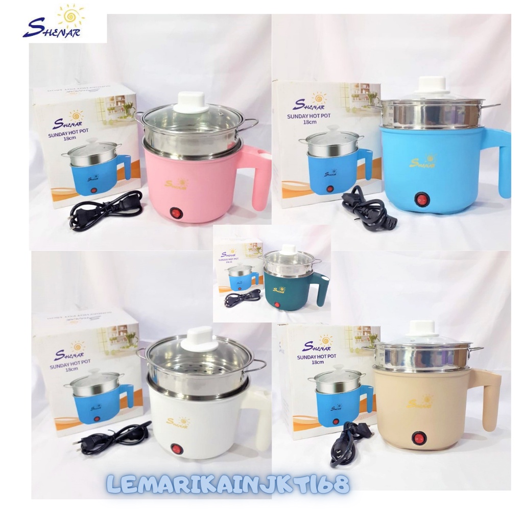 TERBARU SHENAR HOTPOT - Panci Elektrik Fashion - Cooking Pot Steamer Multifungsi|Goreng Panci Listrik Multifunctional Electric Frying Pan