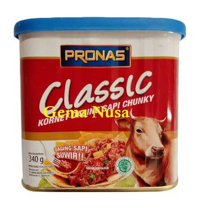 

Pronas Classic Kornet Daging Sapi Chunky Kaleng 340Gr