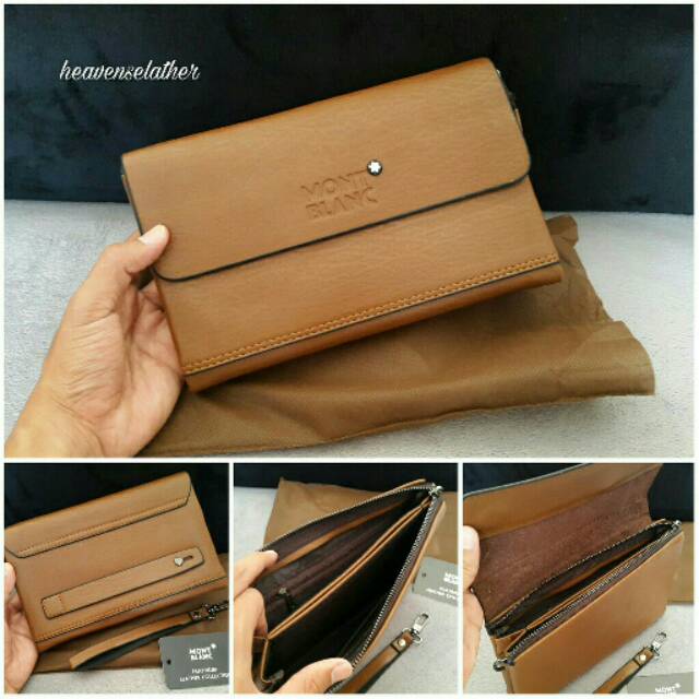 DOMPET CLUTCH HAND BAG HANDBAG PRIA HANDBAG COWOK HANDBAG IMPORT MONT BLANC HITAM 809