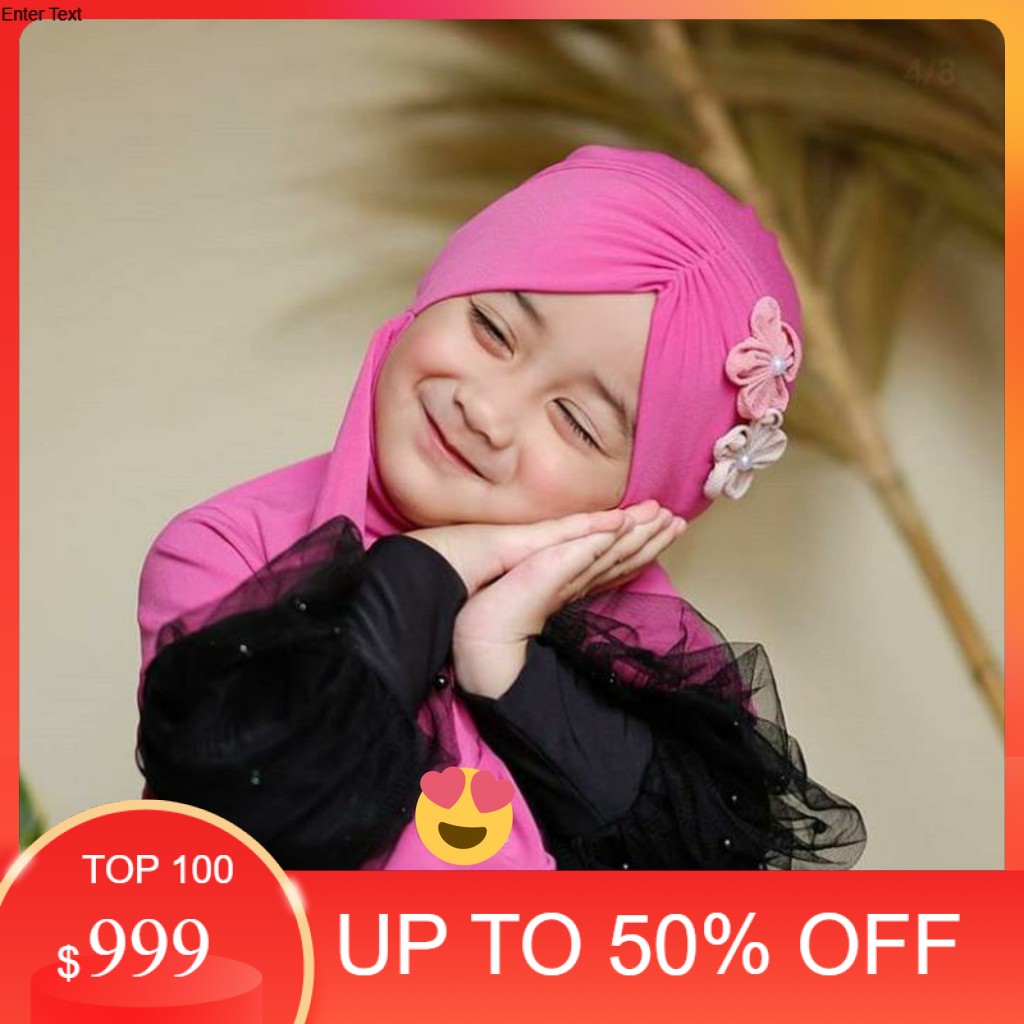 PROMO jilbab anak  BUNGA 2  kerudung bayi  hijab  baby & kids  PUSAT GROSIR CICALENGKA