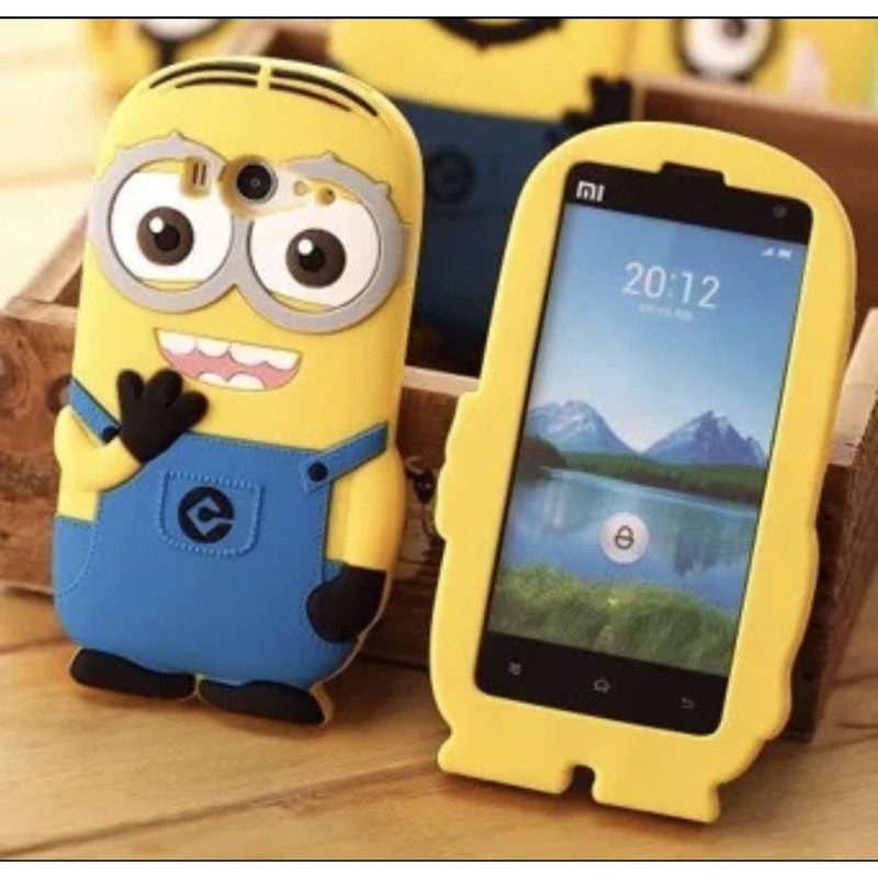 Silicon Case 3D Wana Kuning VIVO V3  V3 MAX V5  V7  V7 PLUS silikon tebal karakter lucu / case anak anak warna biru / pelindung hp