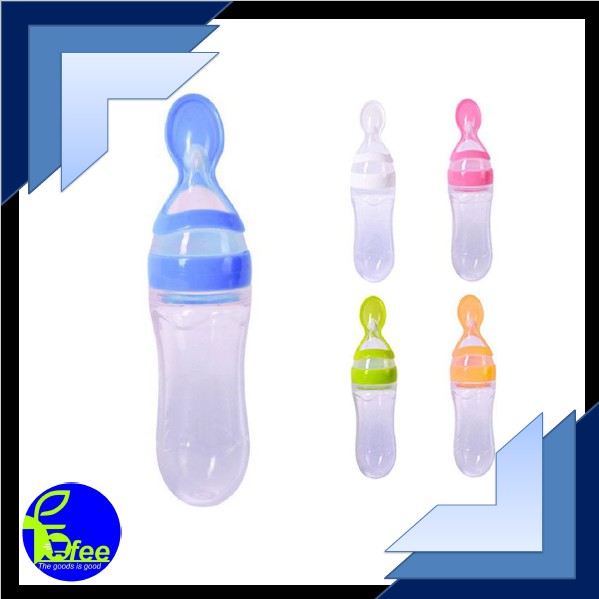 [IMPORT] - Botol Dot Silicone PP Sendok Makan Bayi 90ml