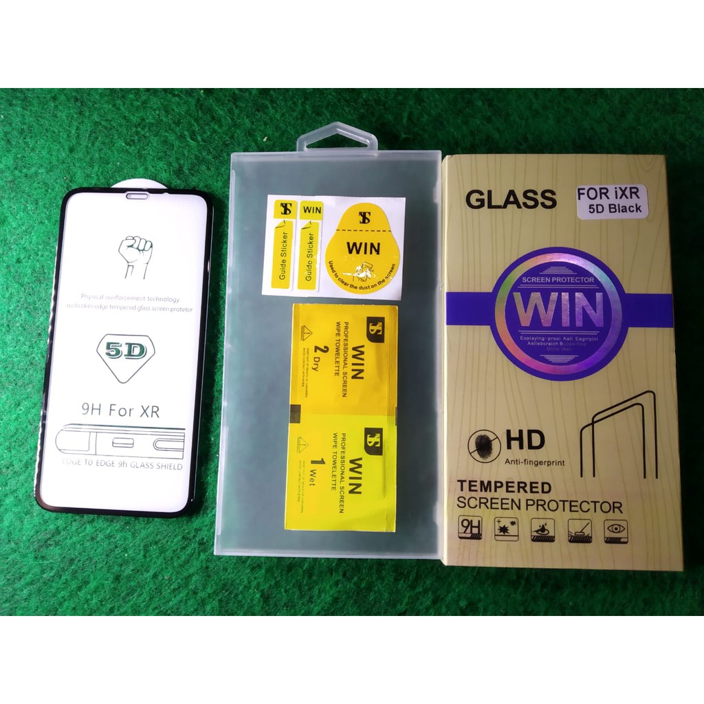 Tempered Glass WIN iPhone XR Full Cover 5D Anti Fingerprint 9H