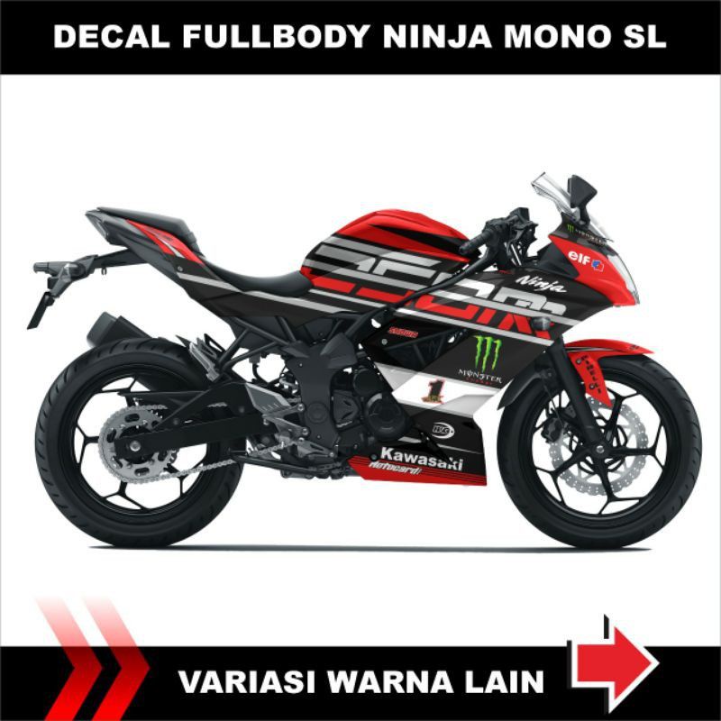 Decal Sticker Kawasaki Ninja 250SL Mono - Sticker Full Body Ninja Mono