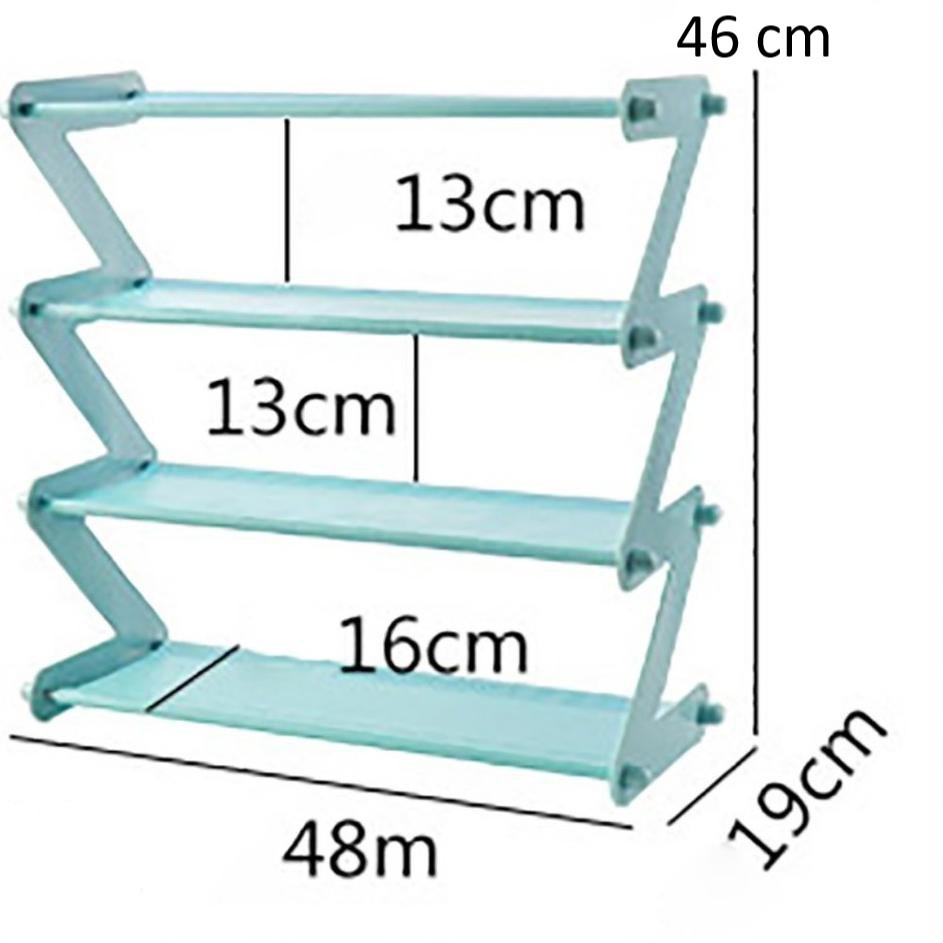 [COD] Rak Sepatu Zigzag Serbaguna 4 Susun Minimalis Stainless dengan Bahan Tahan Air Awet Tidak Mudah Rusak
