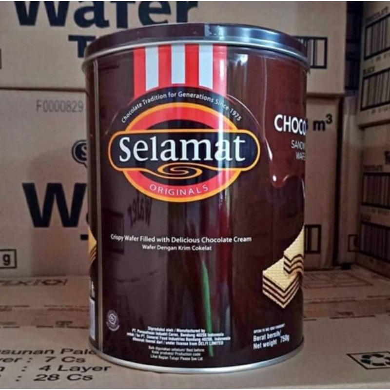 [ SNACK KALENG ] Jajan Lebaran - Wafer Selamat Coklat 750gr