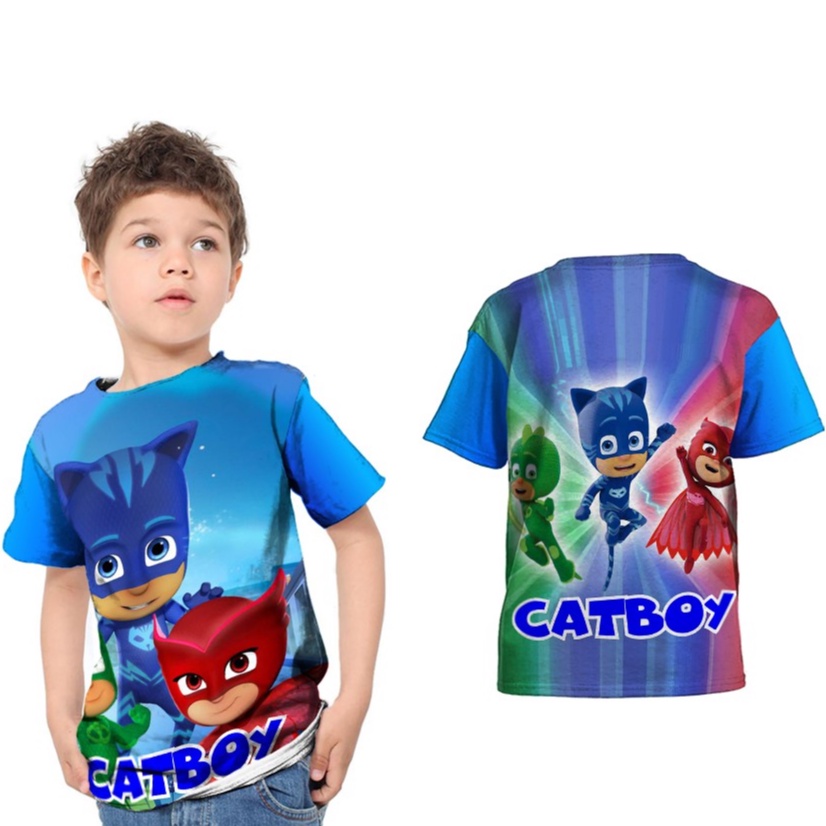 CATBOY Kaos Anak Laki Laki Tangan Panjang Fullprint FREE nama