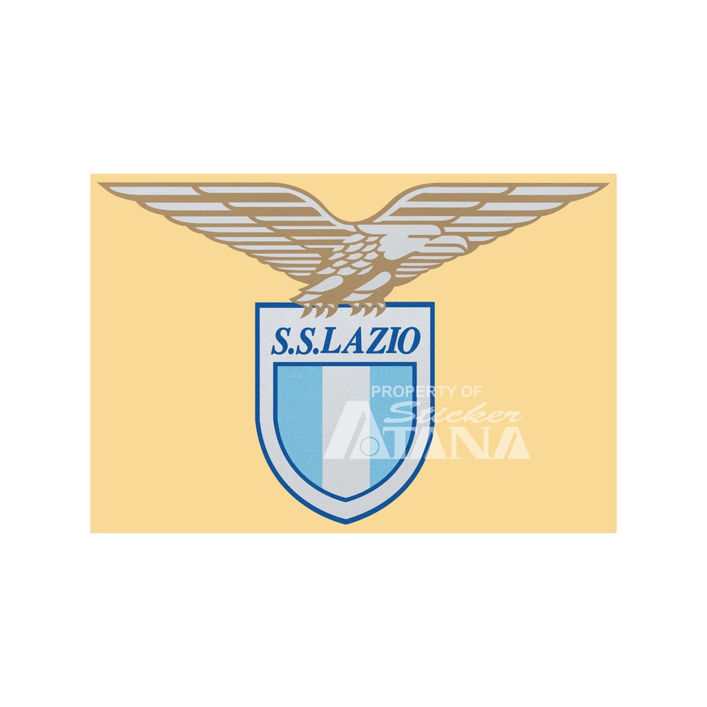 Stiker Bola Logo Lazio Sticker Cutting Emblem Aksesoris Hp Laptop Kulkas Helm Spakbor Motor Mobil