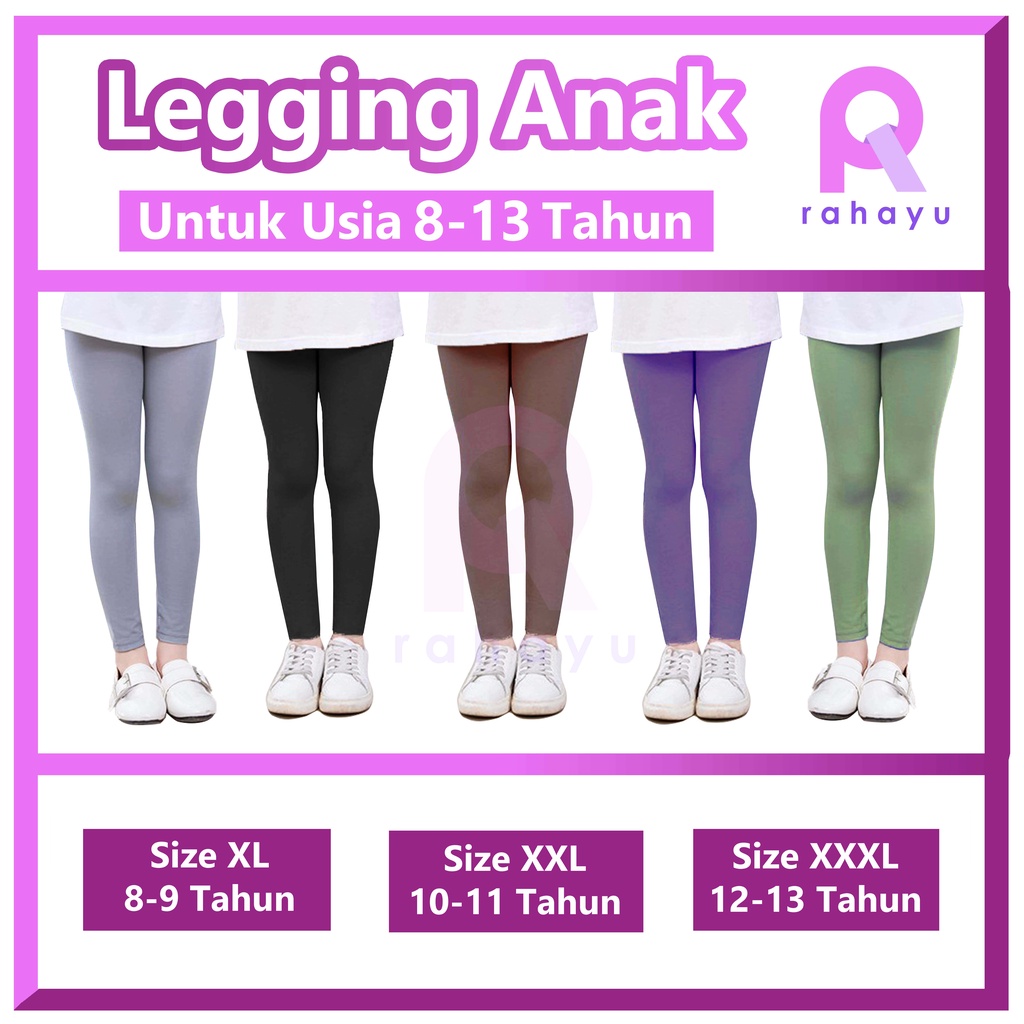 Legging Anak Polos / Lejing Anak Tanggung / Lejing Anak 8-13 Tahun / Celana Panjang Anak