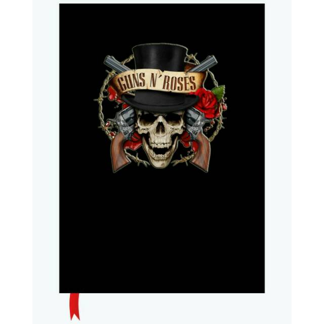 

Buku tulis kuliah hard cover keren Rock Metal - Notebook - Book of Rock - Guns N Roses