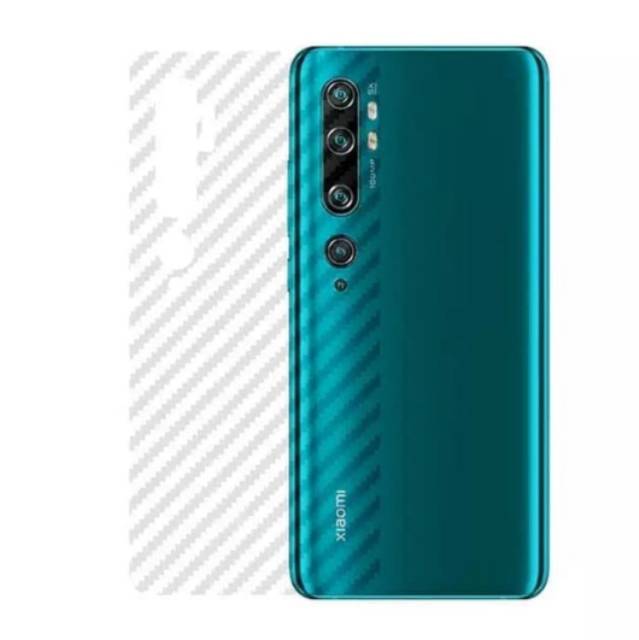 carbon fiber screen guard antigores BELAKANG XIAOMI Mi Note 10 PRO