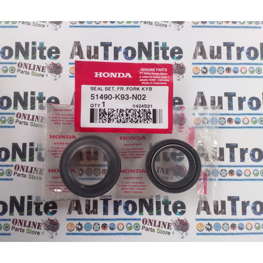 Paket Oil 26x37x10.5 Dust Seal depan Set Fork As Shock KYB 51490-K93-N02 Ori Honda Absolute Revo Bea