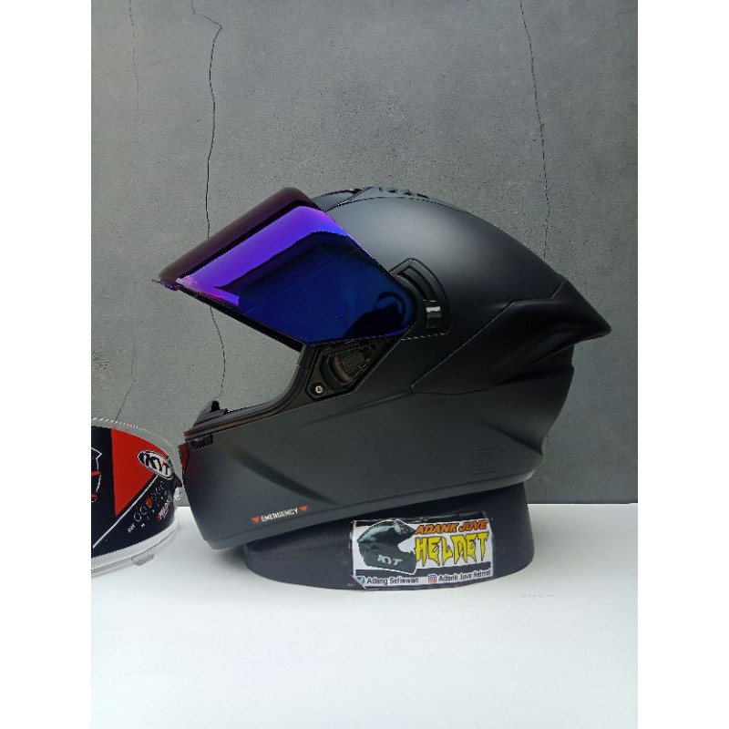 KYT NFR BLACK DOFT PAKET ASESORIS