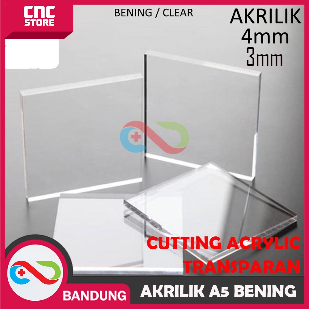 AKRILIK A5 LEMBARAN 4MM 3MM ACRYLIC BENING TRANSPARAN MARGA CIPTA