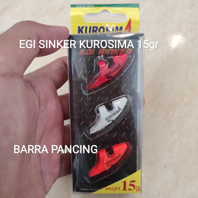 EGI SINKER KUROSIMA 15gr isi 3 Pemberat Egi Mancing Cumi