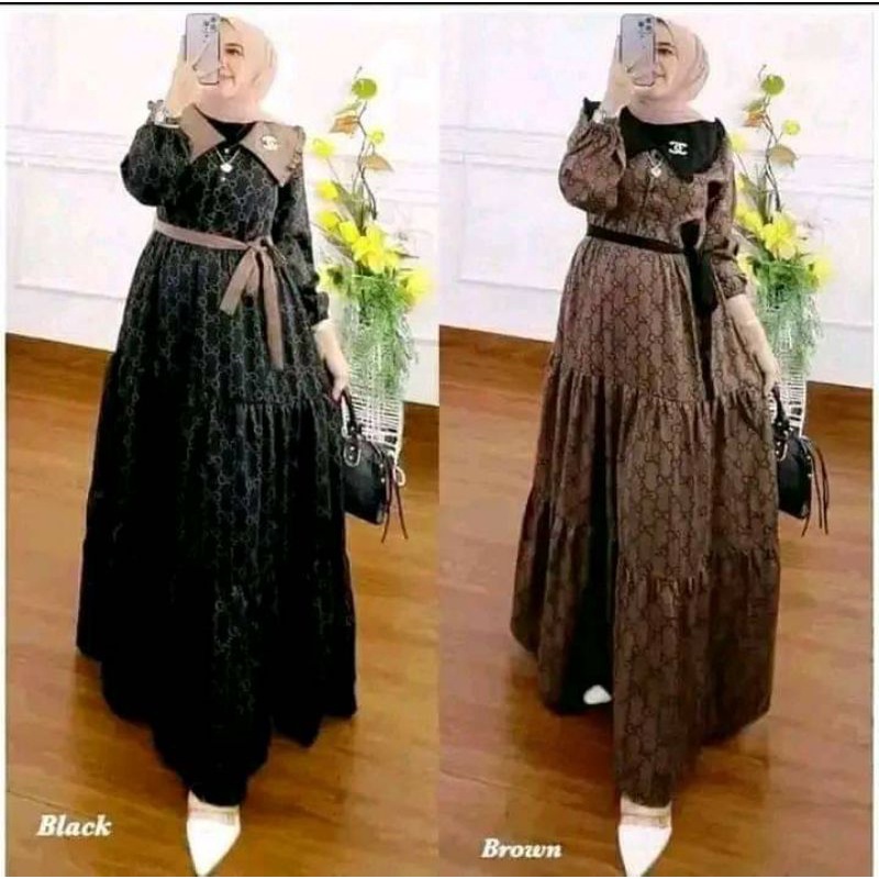 midi dress muslim korea import premium terbaru busui kekinian remaja