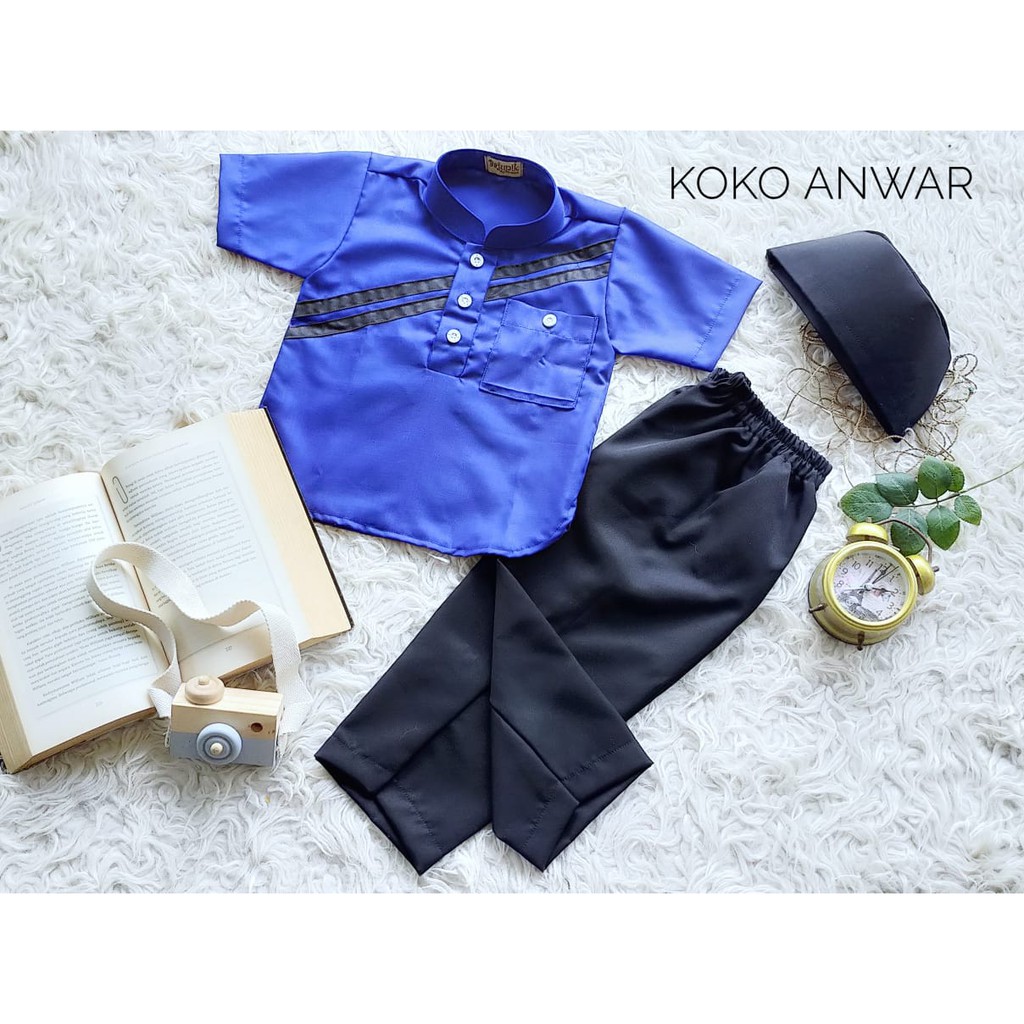 Koko Anak Anwar Warna Ungu Tua Usia 0-3 Tahun (ReadyStock)