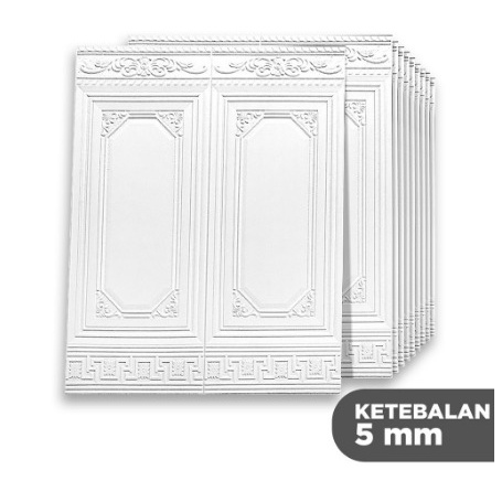 WALLPAPER 3D FOAM MOTIF PINTU JATI