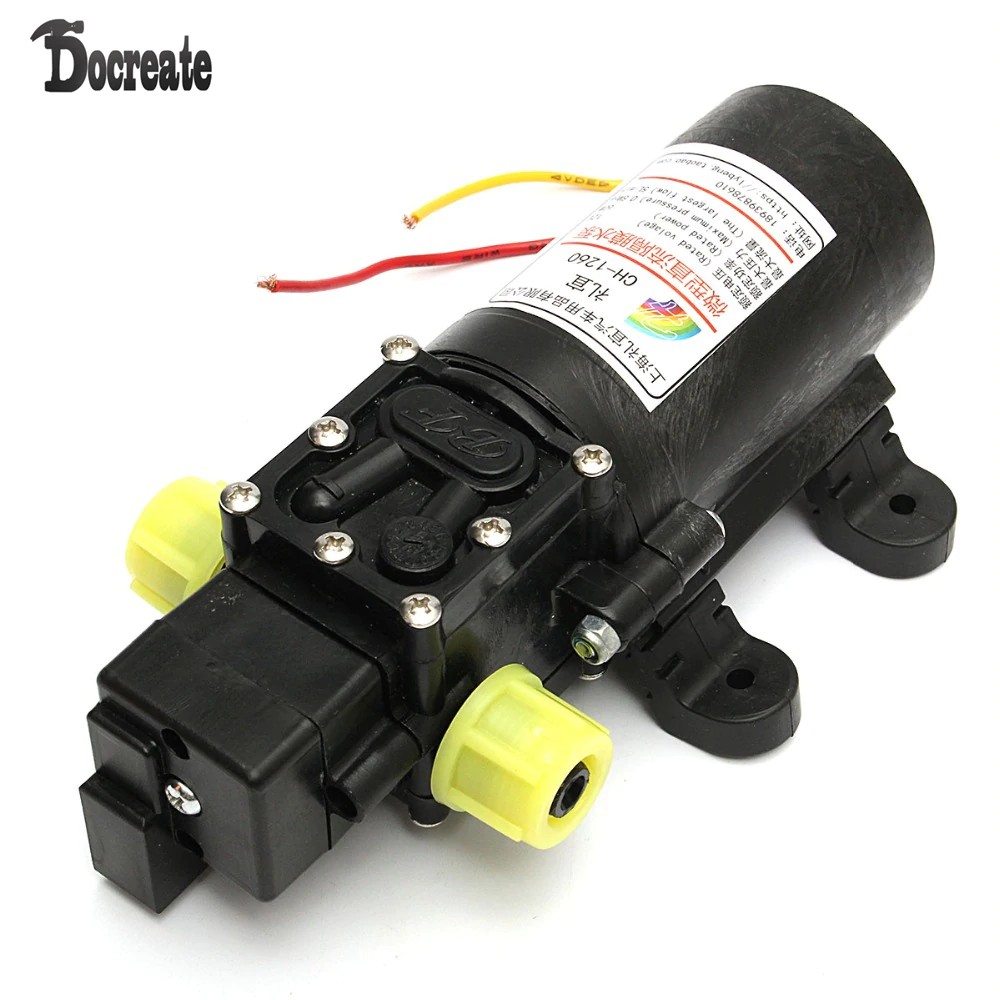 DC 12V 60W High Power Electric Auto Diaphragm Water Pump 5Lmin 100 PSI Pressure Switch