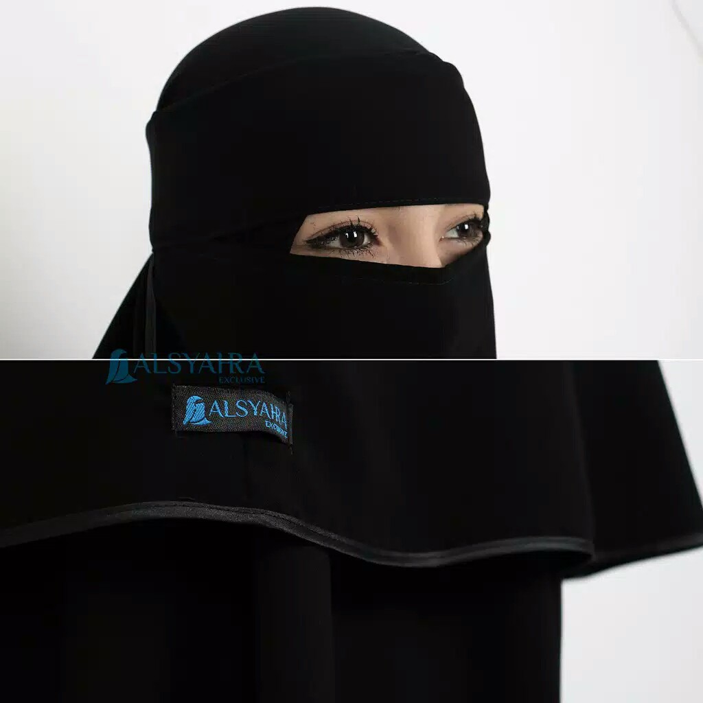 Set Khimar Bisban Niqab Bandana Bonus Handshock Alsyahra Exclusive