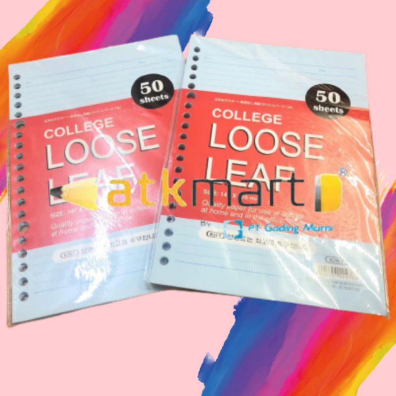 

KIKY LOOSE LEAF A5 50 COLOUR