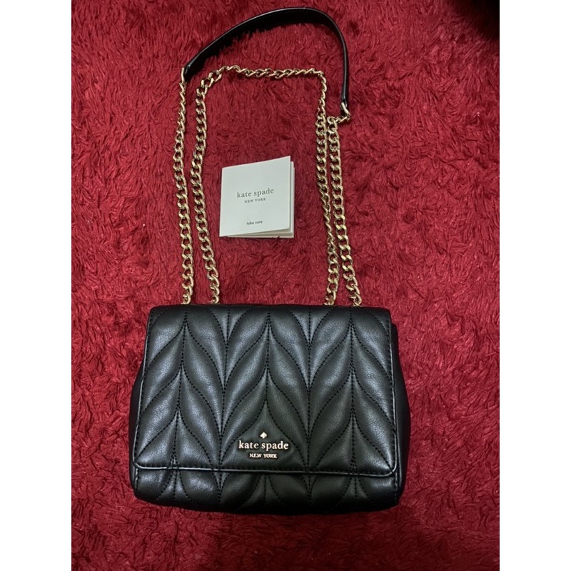 Kate Spade Mini Emelyn Black Quilted Patent Leather