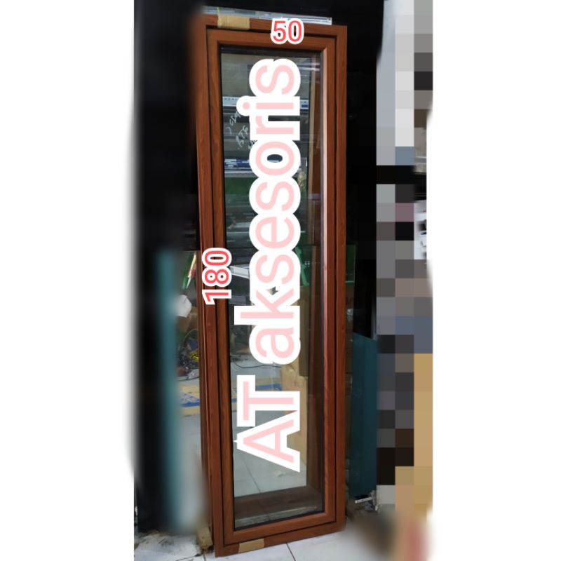 jendela serat kayu 50x180 aluminium