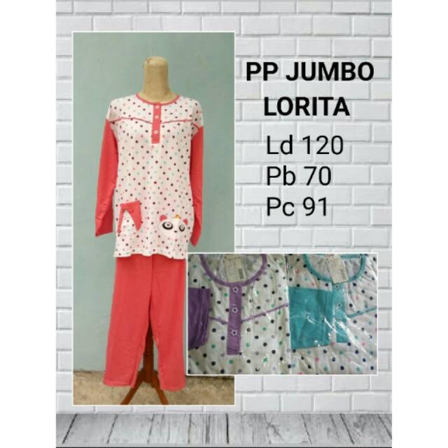 Pp Jumbo lorita / baju tidur panjang jumbo