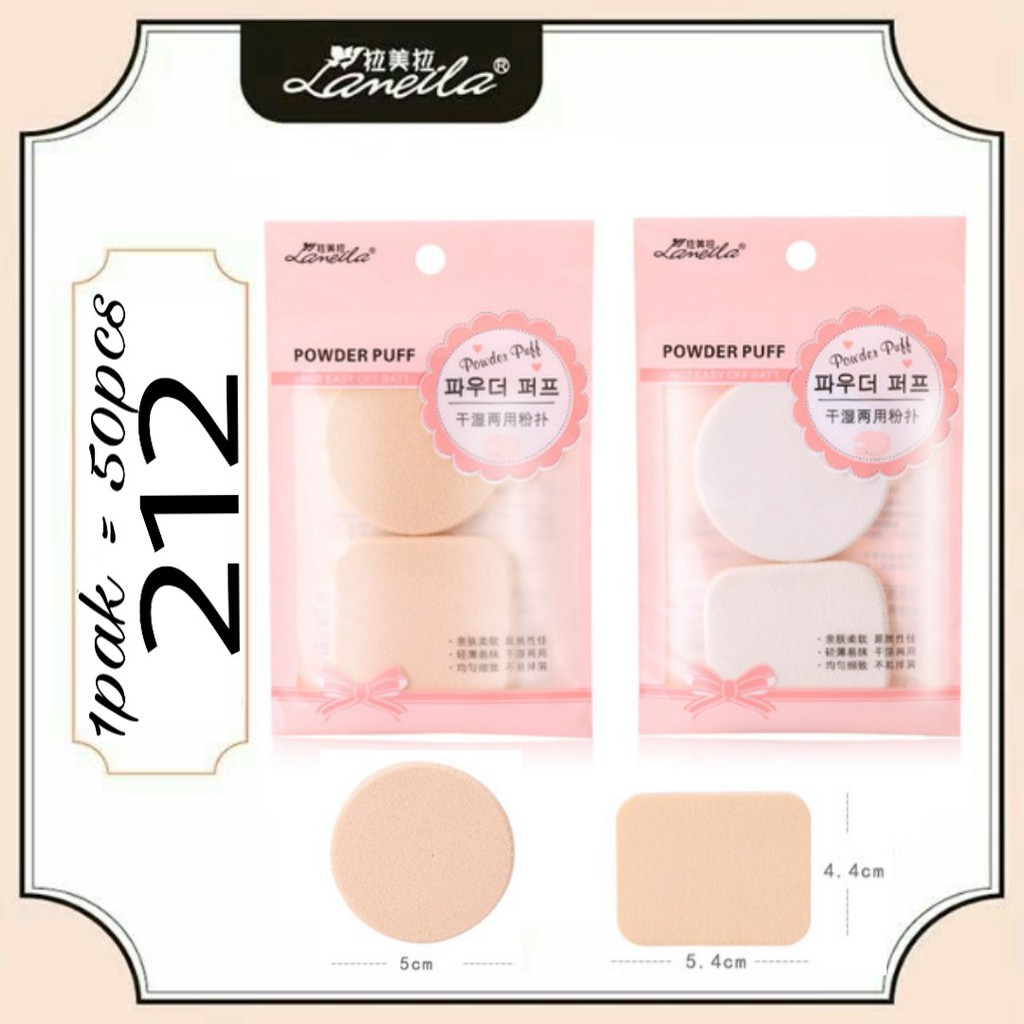 spons bedak make up powder puff mix isi 2