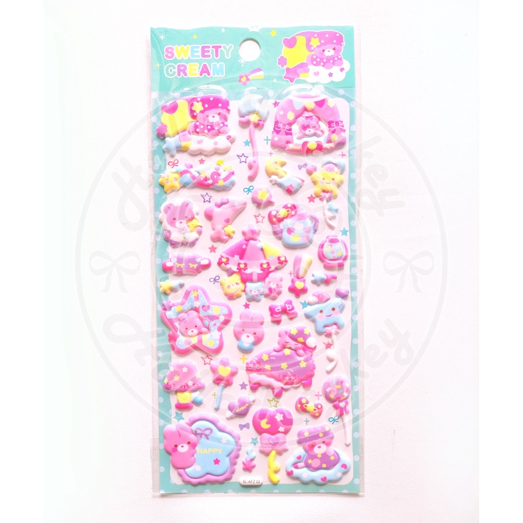 

stiker sticker timbul bunny bear