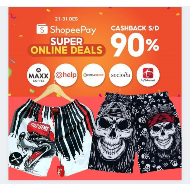 CELANA BOXER/BOKSER/KOLOR DISTRO PRIA BAHAN KAOS COTTON COMBED