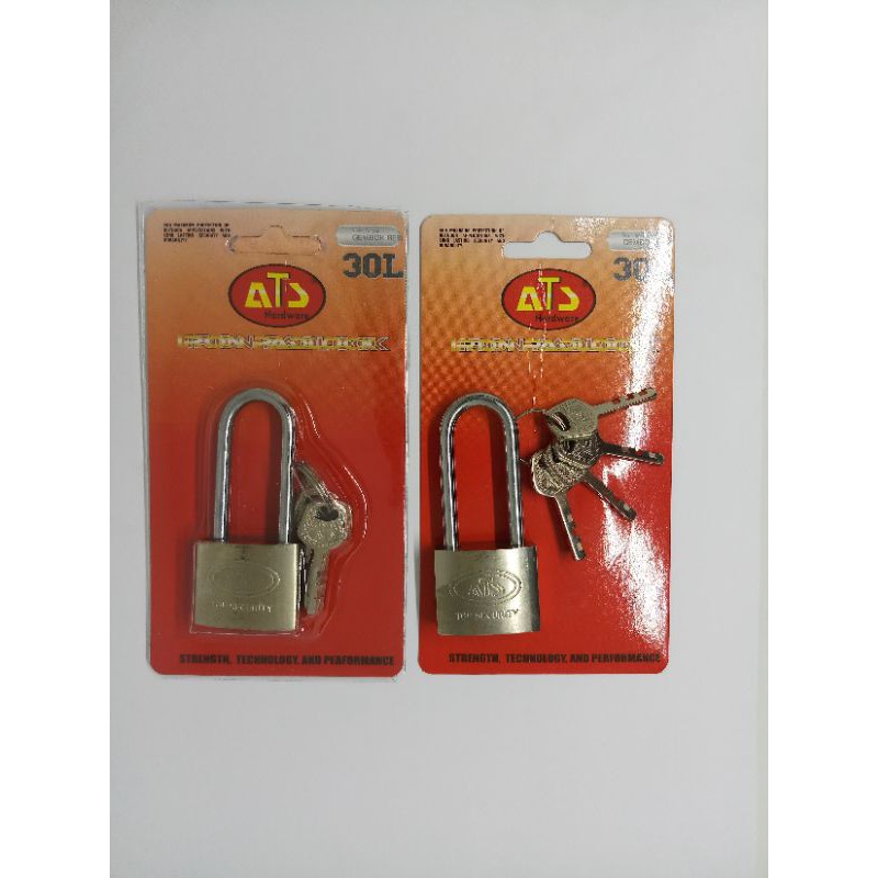 Gembok besi 30mm Leher Panjang ATS / Gembok Pintu Chrome