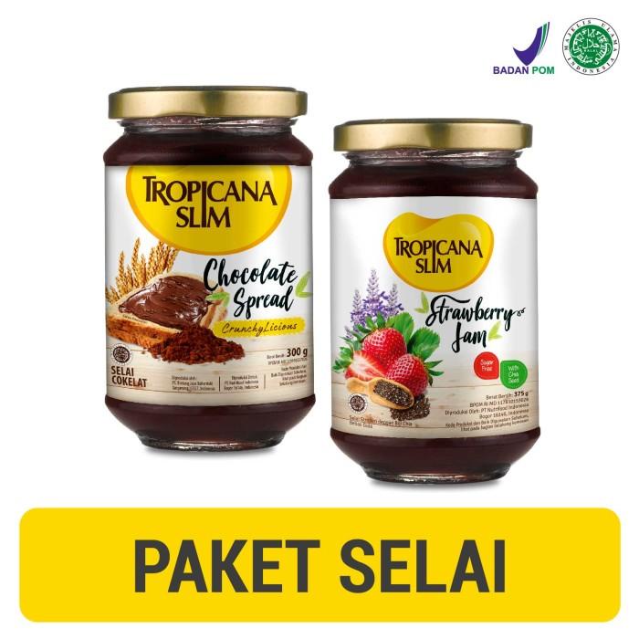 

Selai Tropicana Slim Chocolate Spread 300Gr + Strawberry Jam 375Gr