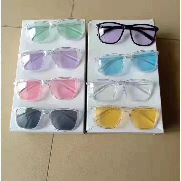 HBS 095 Kacamata Wanita Pria Optik Anti Sunglass Dengan Fashion Sunglasses Kacamata Hitam