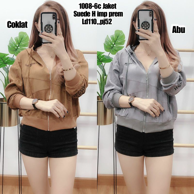 JAKET SUEDE WANITA IMPORT PREMIUM 1008-6