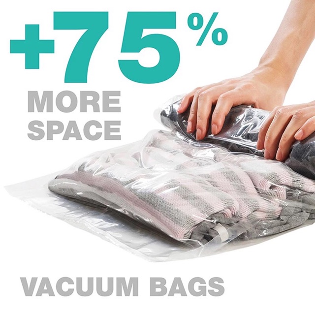 IMPORT Vacum Bag 8in1 set Plastik Vacum Gratis Pompa Traveling Manual