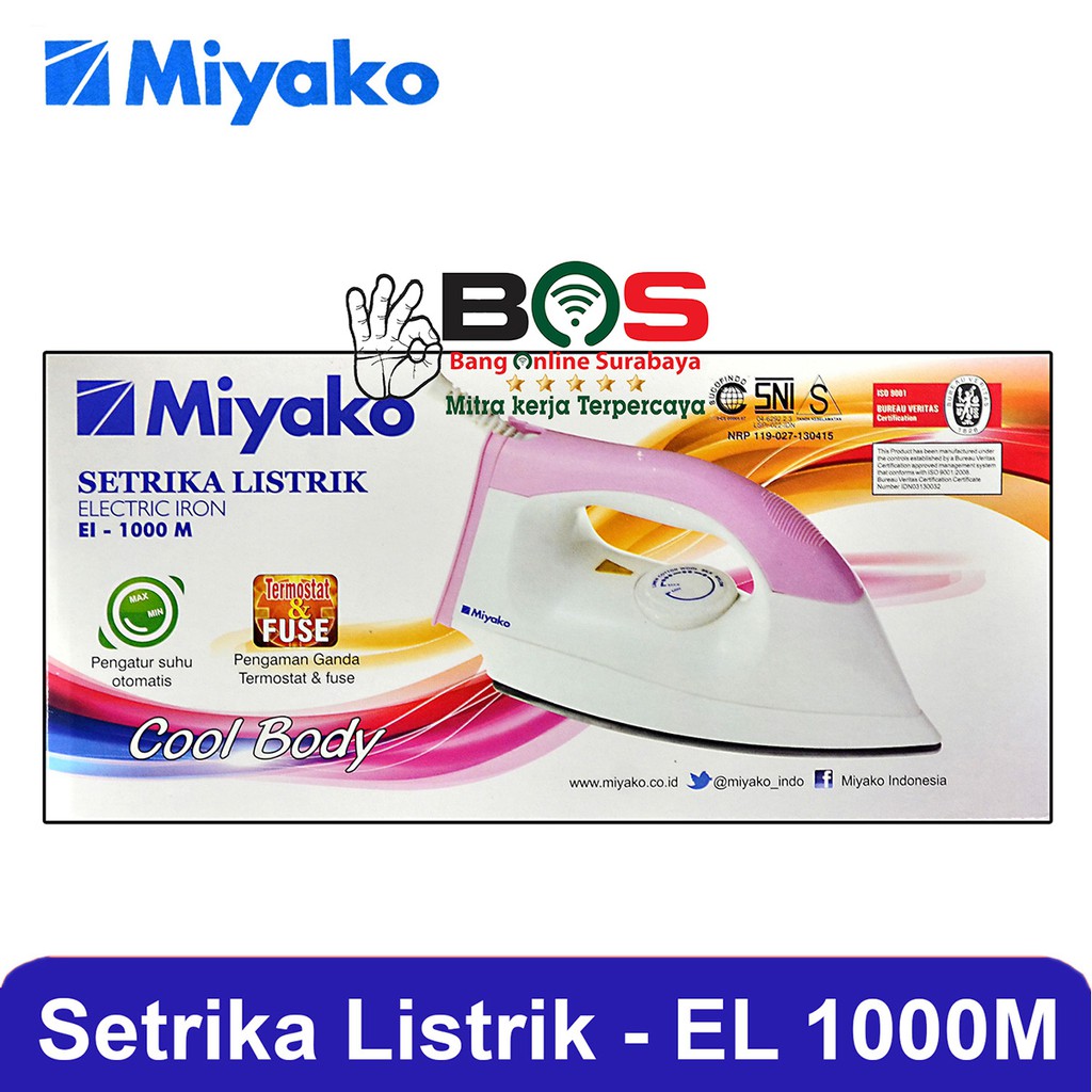 Jual Setrika Gosokan Miyako El 1000 M Gosokan Baju Miyako El-1000M ...