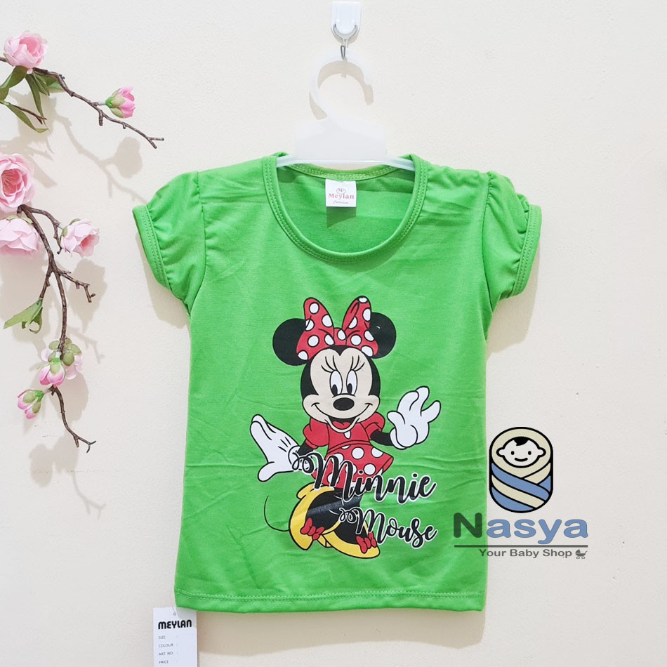 [E-011] Kaos Anak perempuan oblong (6 bulan - 3 tahun) S M L XL atasan baju